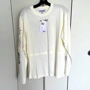 NWT GANNI futuristic tee
